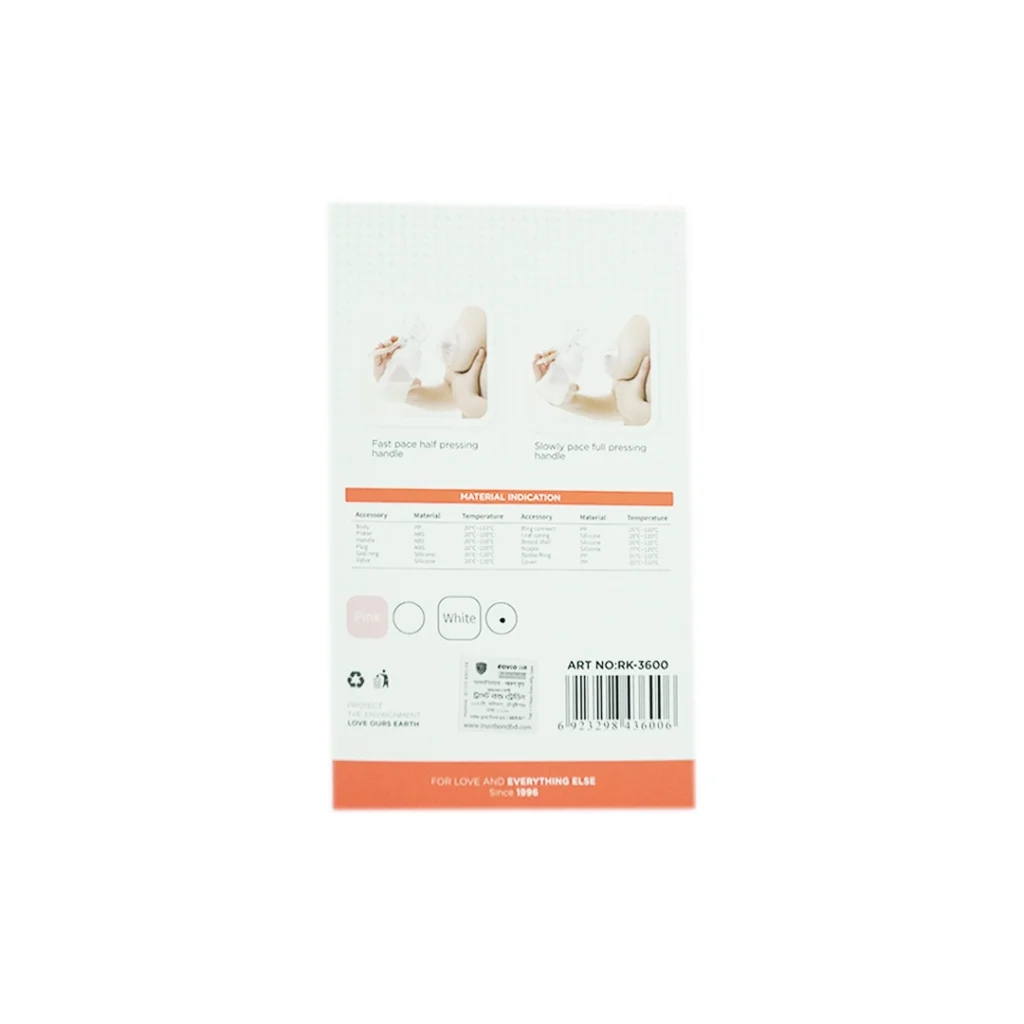 ROVCO Manual Breast Pump 180ml for Breastfeeding Mothers